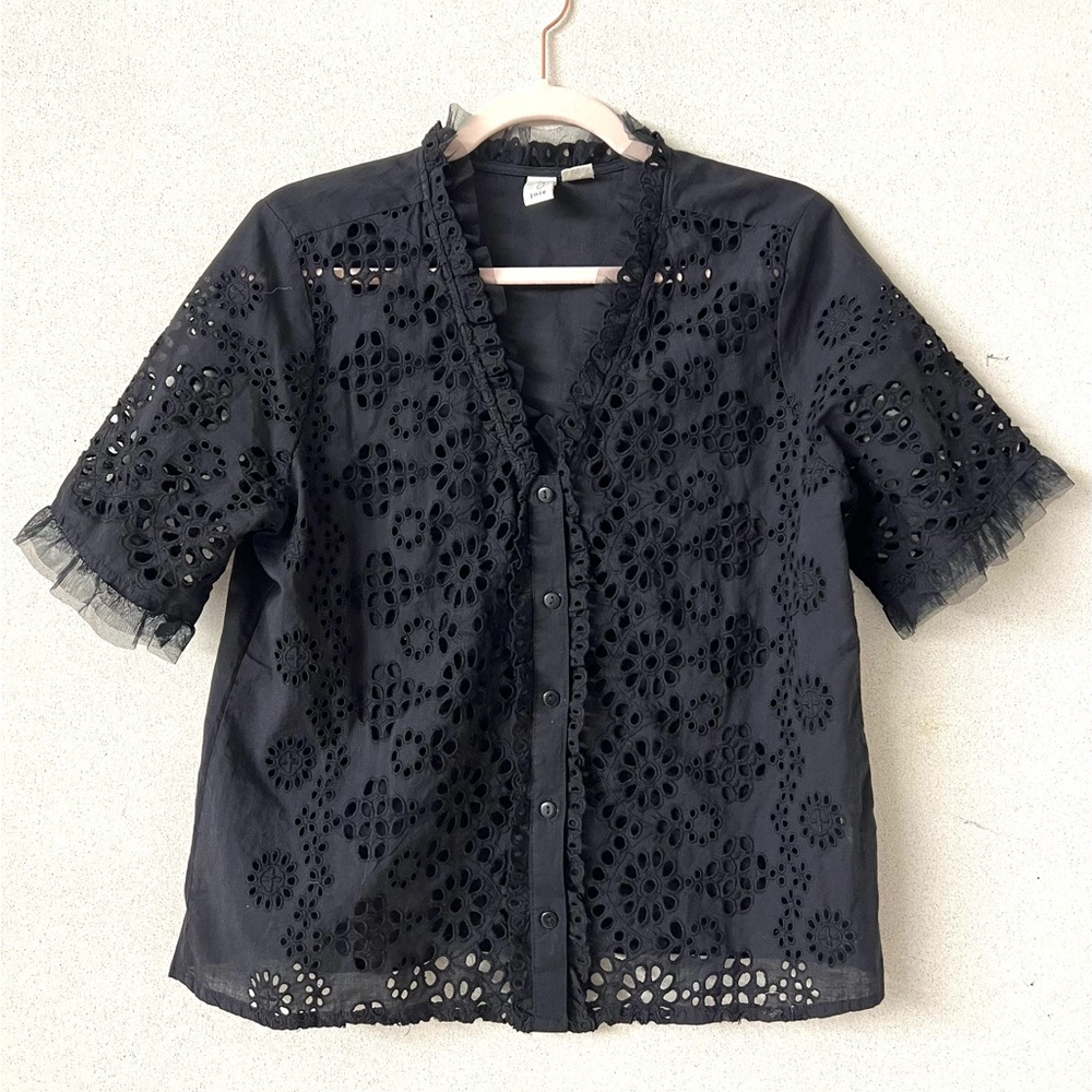 Joie Elegant Black Lace Women's Top